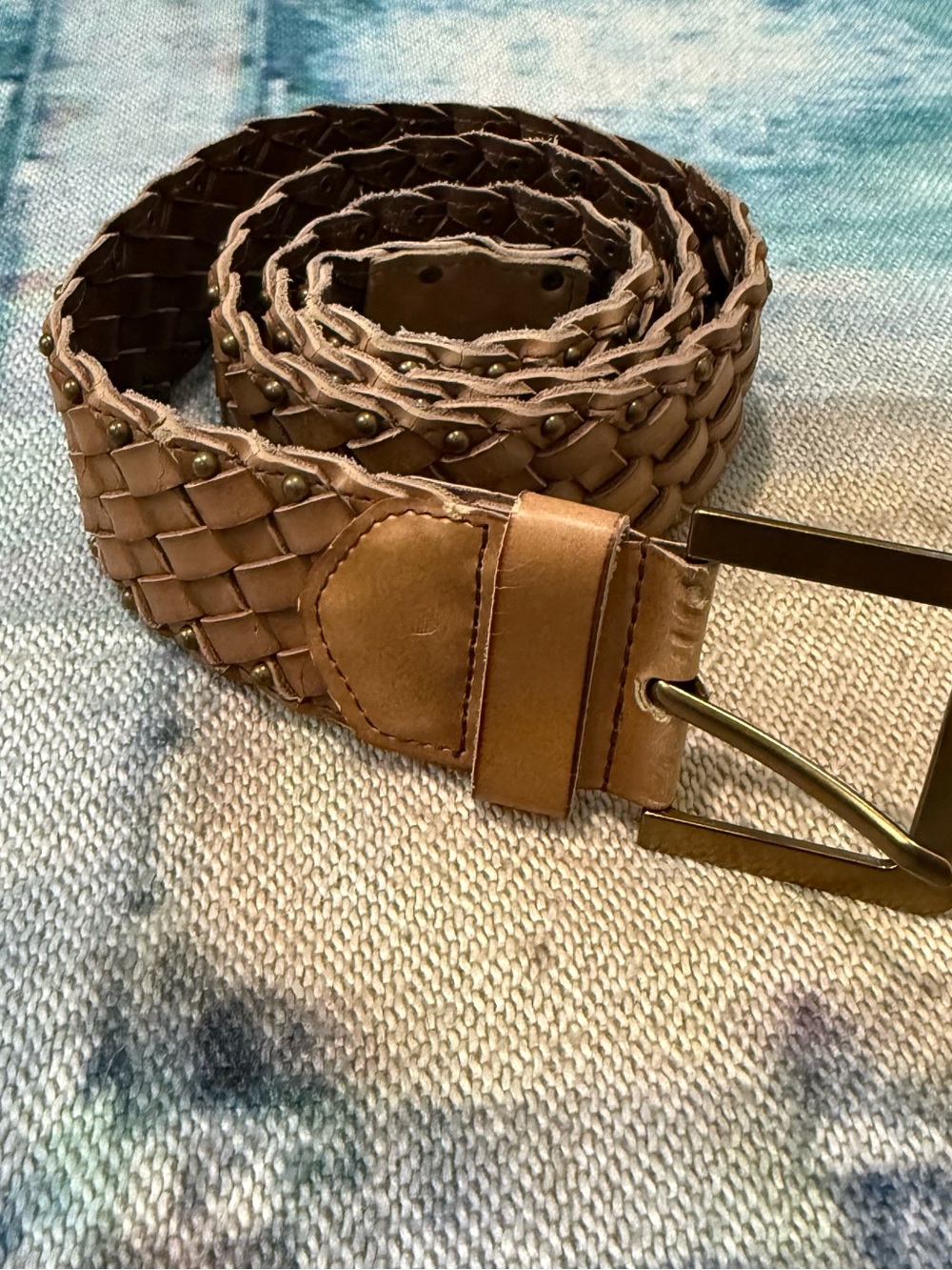 CAbi Braided Leather Belt - Brown Size M